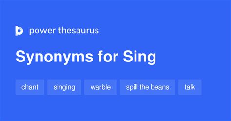 sing thesaurus